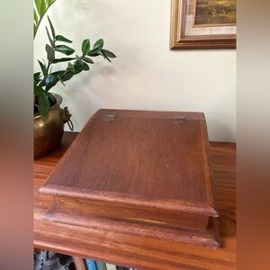 Vintage Desk Slant Top Storage Bible Box